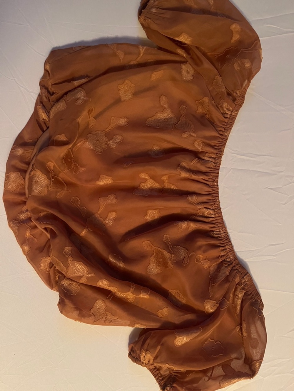 A. Calvin Flying Tomato Women's Rust Brown Off-Shoulder Top - Picture 3 of 4